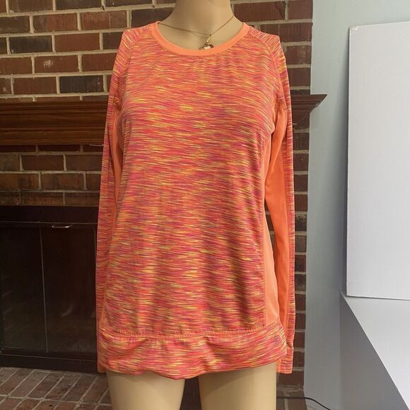 RBX Sweatshirt Womens SIZE M‎ Orange Colorful Long Sleeve Running Activewear Gym - Picture 1 of 14